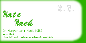 mate nack business card